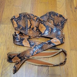 Urban Outfitters | Orange Snakeskin Bustier